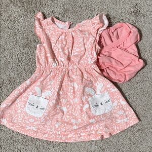 Carter's Pink Bunny Pocket Dress